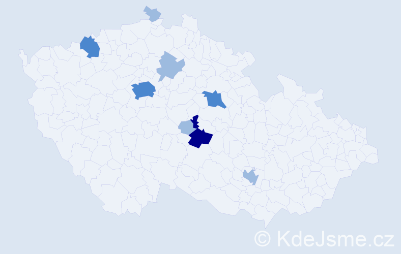 Příjmení: 'Urtnasan', počet výskytů 14 v celé ČR