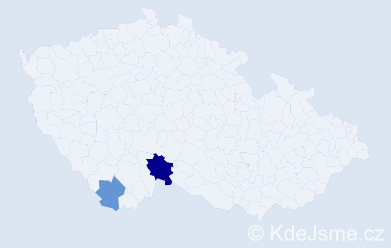 Příjmení: 'Hanslbauer', počet výskytů 4 v celé ČR