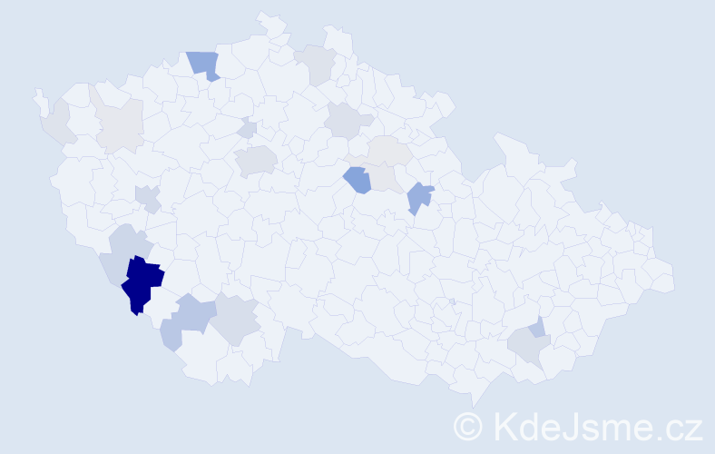 Příjmení: 'Korálová', počet výskytů 65 v celé ČR