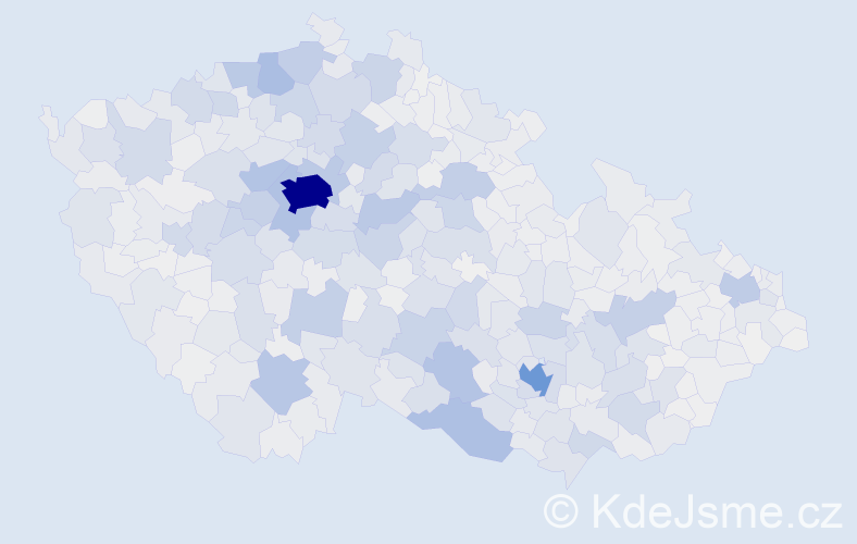 Příjmení: 'Veselý', počet výskytů 12904 v celé ČR