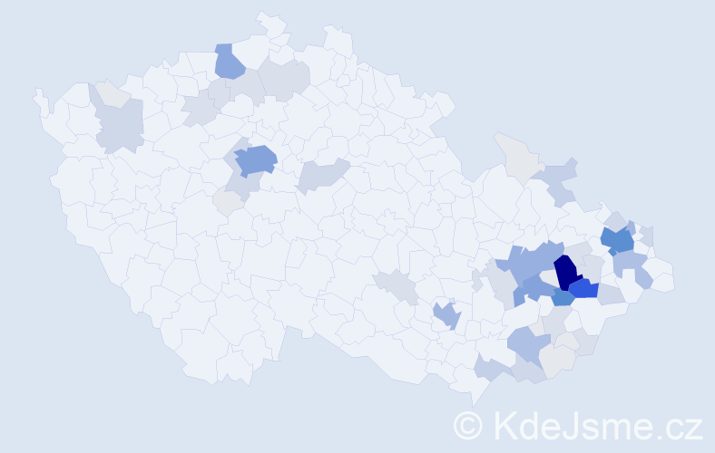 Příjmení: 'Perutka', počet výskytů 232 v celé ČR