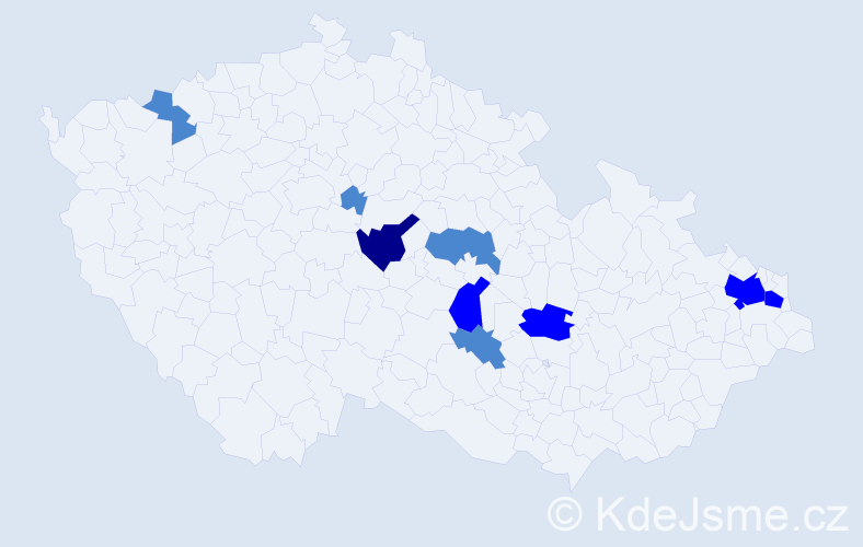 Příjmení: 'Renáčová', počet výskytů 15 v celé ČR