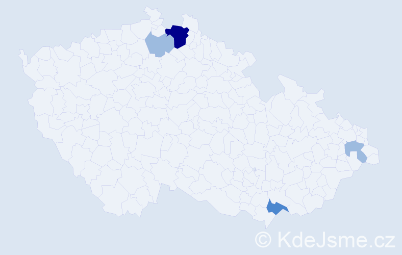 Příjmení: 'Sluk', počet výskytů 8 v celé ČR