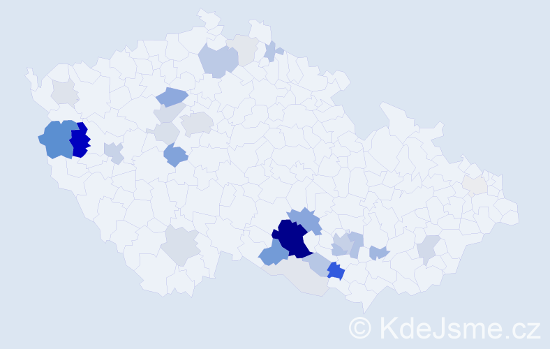 Příjmení: 'Beroun', počet výskytů 94 v celé ČR