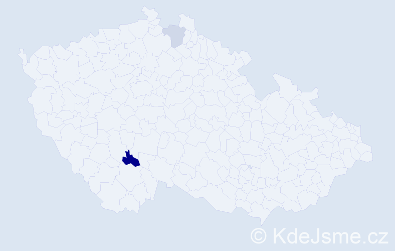 Příjmení: 'Kovalyšyn', počet výskytů 3 v celé ČR