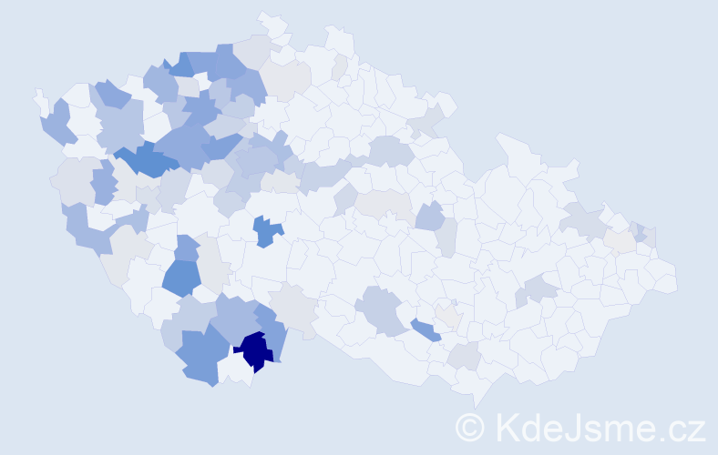 Příjmení: 'Koptová', počet výskytů 296 v celé ČR