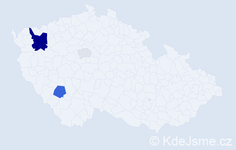 Příjmení: 'Neidlová', počet výskytů 5 v celé ČR