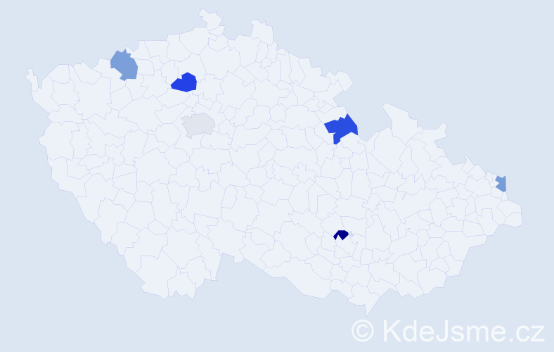 Příjmení: 'Marhevka', počet výskytů 6 v celé ČR