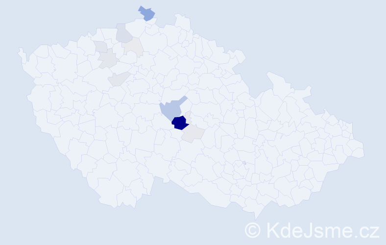 Příjmení: 'Zlatová', počet výskytů 39 v celé ČR