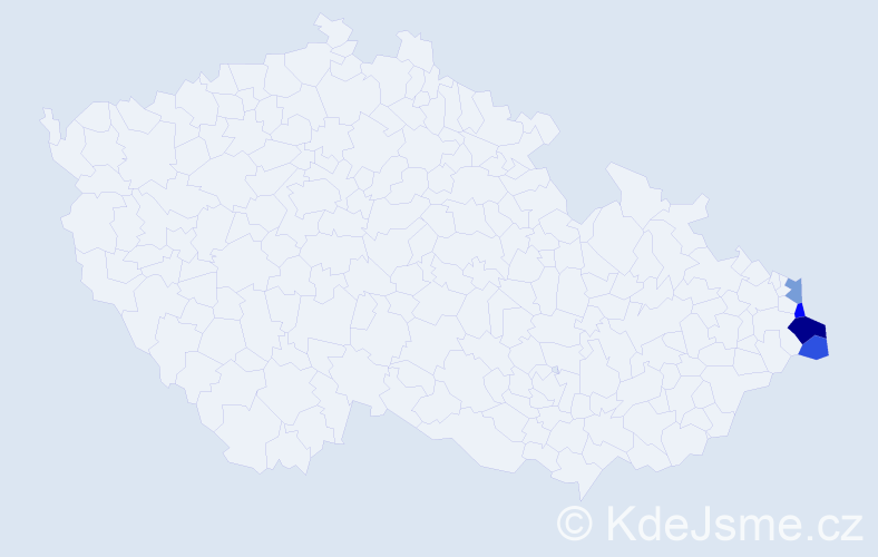 Příjmení: 'Dulawa', počet výskytů 16 v celé ČR