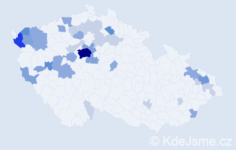 Příjmení: 'Šebo', počet výskytů 88 v celé ČR