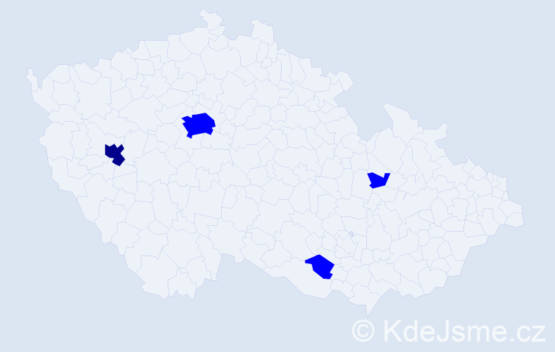 Příjmení: 'Valdesová', počet výskytů 5 v celé ČR