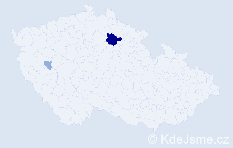 Příjmení: 'Kincses', počet výskytů 3 v celé ČR