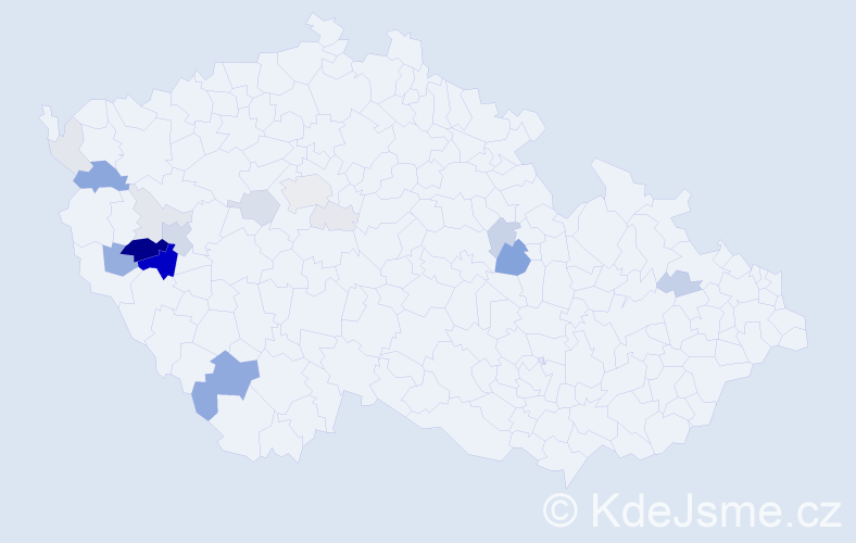 Příjmení: 'Hrdonka', počet výskytů 69 v celé ČR