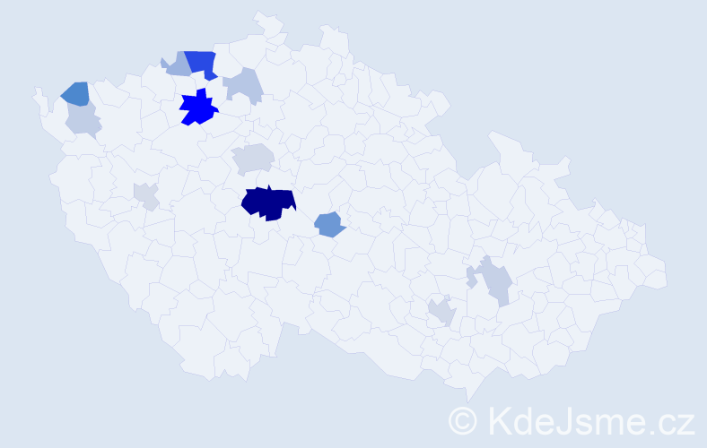 Příjmení: 'Wainer', počet výskytů 36 v celé ČR