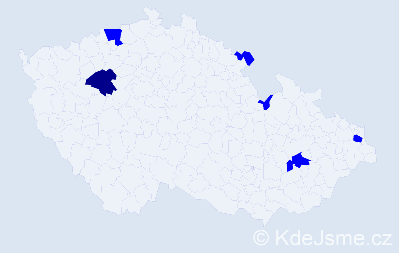 Příjmení: 'Todorovič', počet výskytů 7 v celé ČR