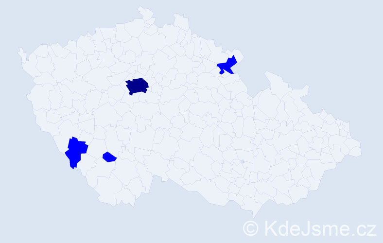 Příjmení: 'Sedlaková', počet výskytů 5 v celé ČR