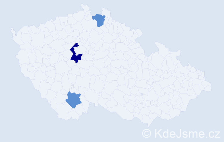 Příjmení: 'Westonová', počet výskytů 4 v celé ČR