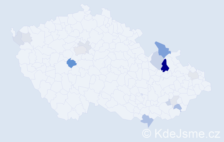 Příjmení: 'Babčák', počet výskytů 32 v celé ČR