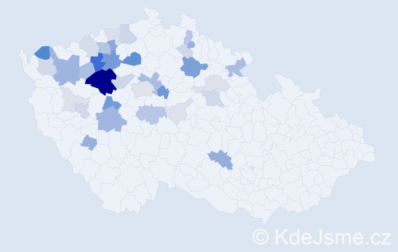 Příjmení: 'Bařtipánová', počet výskytů 134 v celé ČR