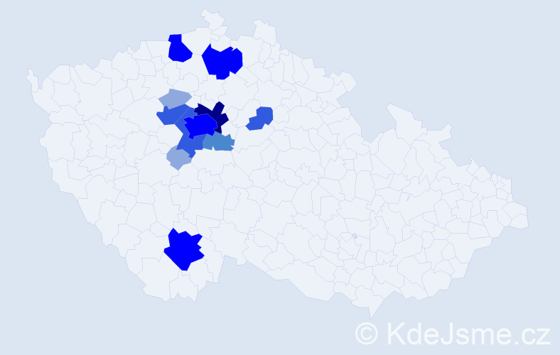 Příjmení: 'Molhanec', počet výskytů 34 v celé ČR