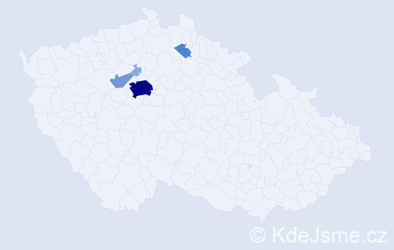Příjmení: 'Kajml', počet výskytů 12 v celé ČR