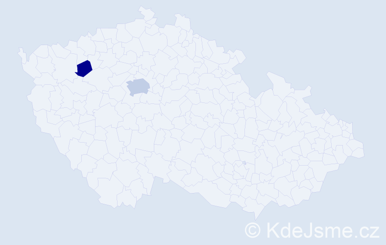 Příjmení: 'Kicherer', počet výskytů 5 v celé ČR