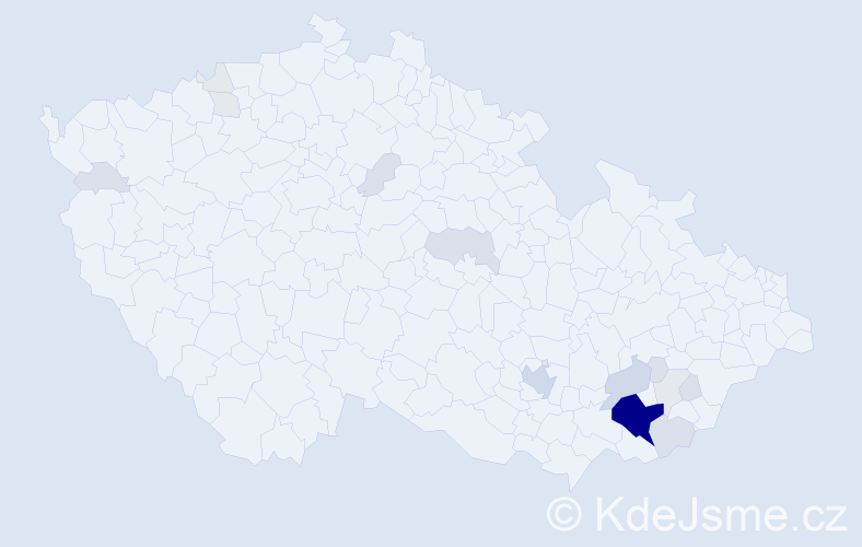 Příjmení: 'Katrňák', počet výskytů 68 v celé ČR