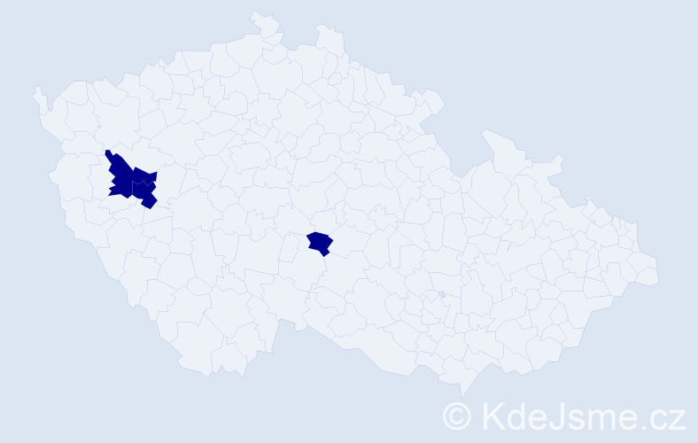 Příjmení: 'Kunschová', počet výskytů 3 v celé ČR
