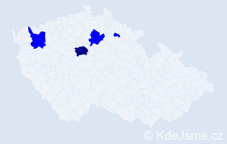 Příjmení: 'Iankiv', počet výskytů 5 v celé ČR