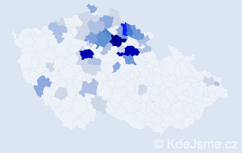 Příjmení: 'Chrtková', počet výskytů 146 v celé ČR