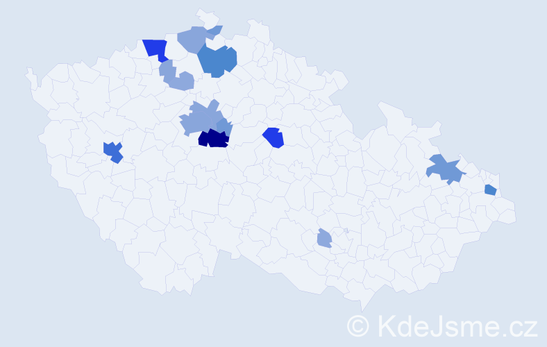 Příjmení: 'Lomičová', počet výskytů 53 v celé ČR