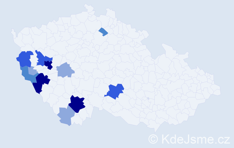 Příjmení: 'Bayerl', počet výskytů 31 v celé ČR