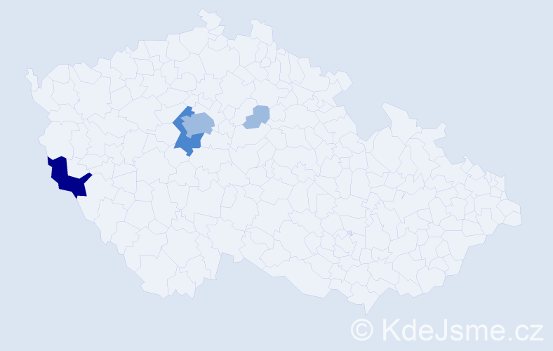 Příjmení: 'Plesslová', počet výskytů 8 v celé ČR