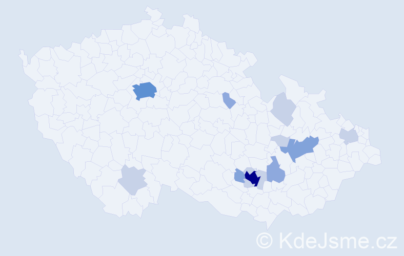 Příjmení: 'Myslínová', počet výskytů 33 v celé ČR