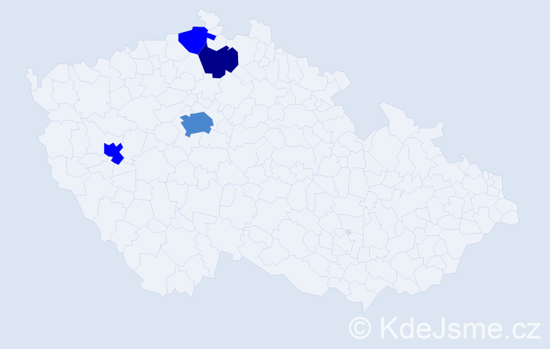 Příjmení: 'Bernardinová', počet výskytů 8 v celé ČR