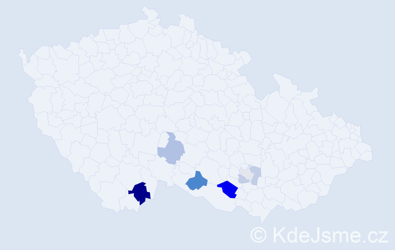 Příjmení: 'Loibl', počet výskytů 11 v celé ČR