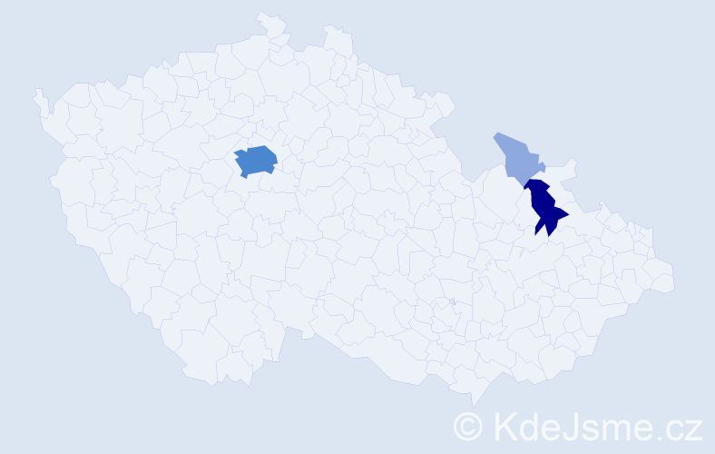 Příjmení: 'Cárach', počet výskytů 8 v celé ČR