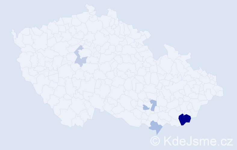Příjmení: 'Suchánska', počet výskytů 9 v celé ČR