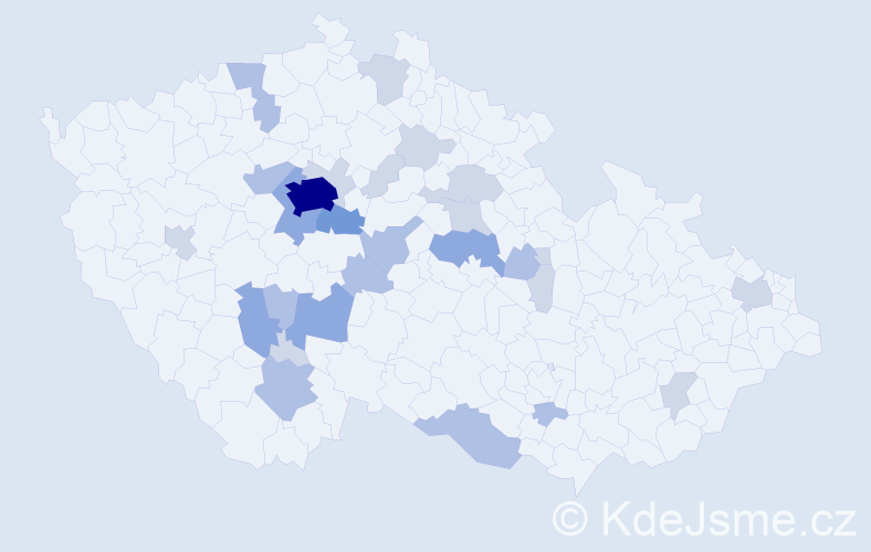Příjmení: 'Dědourek', počet výskytů 64 v celé ČR