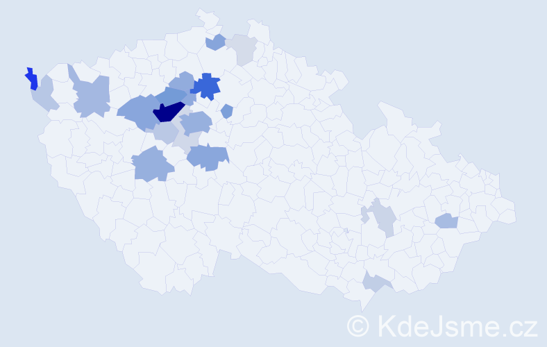 Příjmení: 'Datlová', počet výskytů 62 v celé ČR