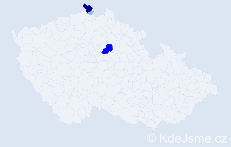 Příjmení: 'Mahnel', počet výskytů 8 v celé ČR