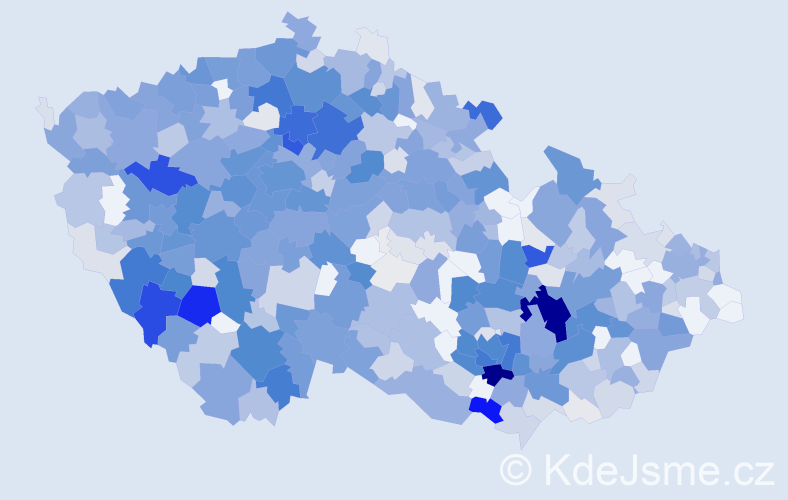 Příjmení: 'Kroupa', počet výskytů 2712 v celé ČR