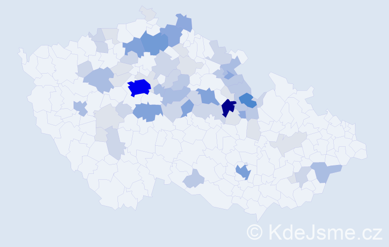Příjmení: 'Paďourová', počet výskytů 219 v celé ČR