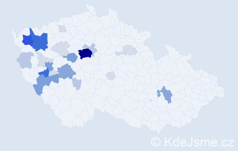 Příjmení: 'Kriegerová', počet výskytů 89 v celé ČR