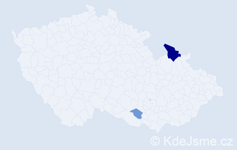 Příjmení: 'Dubčík', počet výskytů 8 v celé ČR