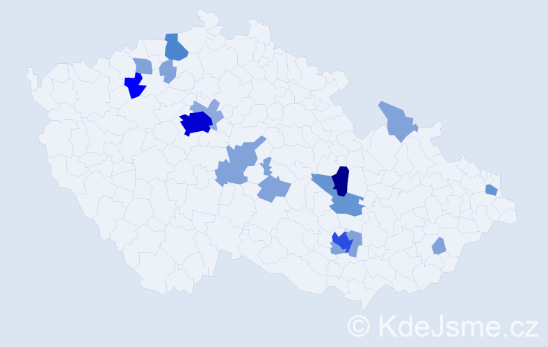 Příjmení: 'Findeis', počet výskytů 56 v celé ČR