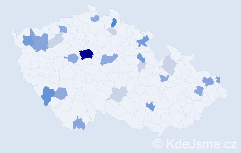 Příjmení: 'Pfeiffer', počet výskytů 72 v celé ČR