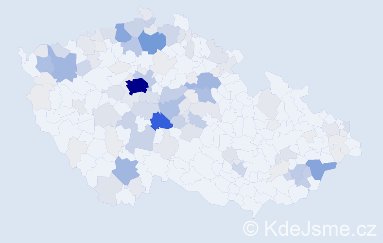 Příjmení: 'Kadleček', počet výskytů 504 v celé ČR