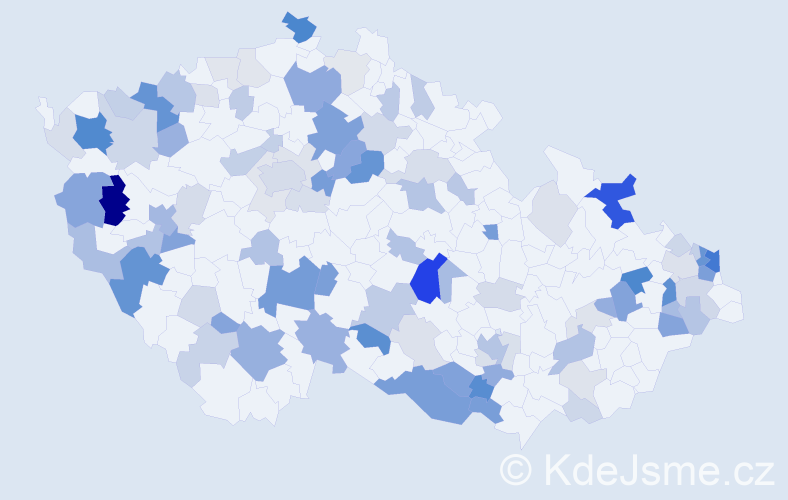Příjmení: 'Szabóová', počet výskytů 257 v celé ČR